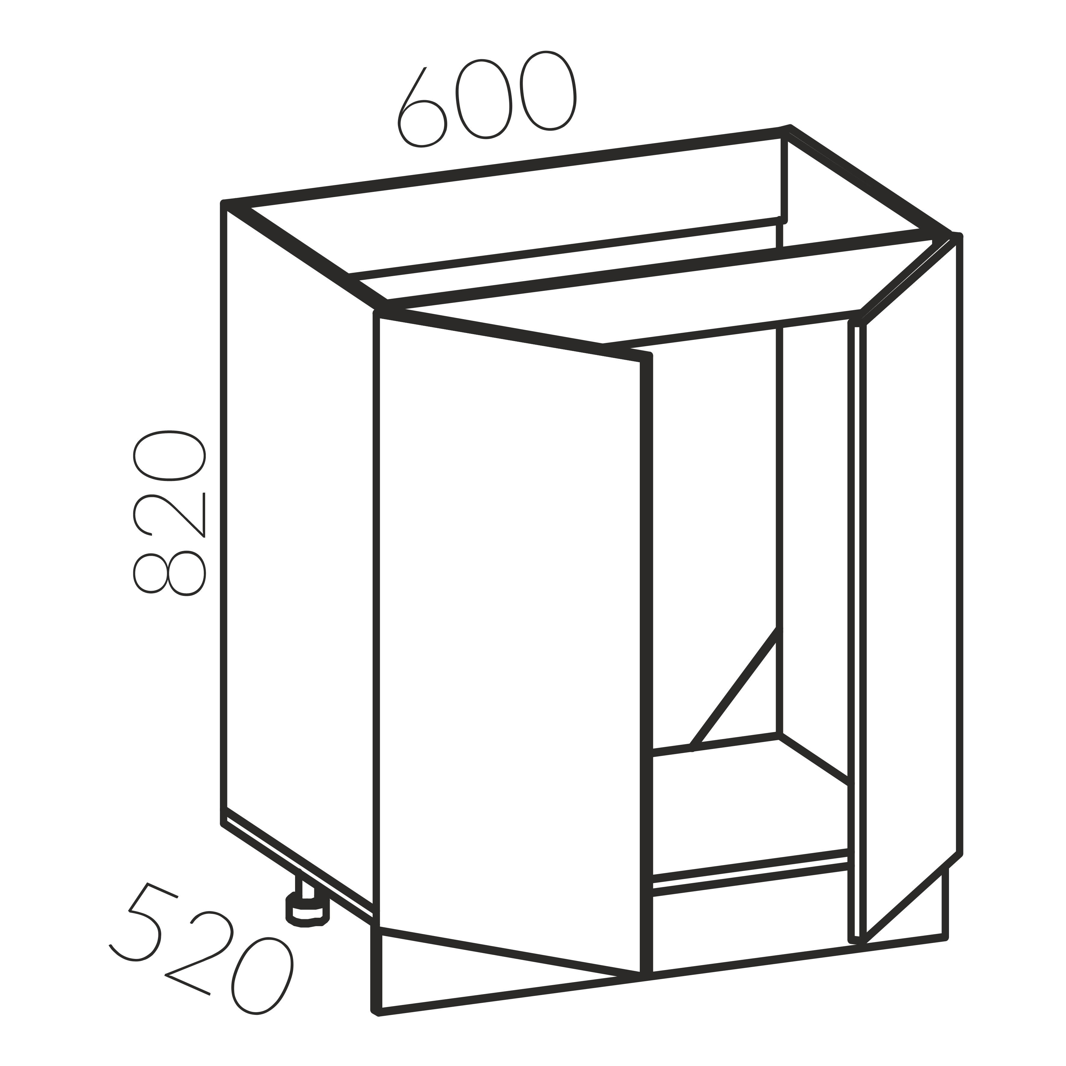 Тумба под мойку 600 (Эмаль заказная)